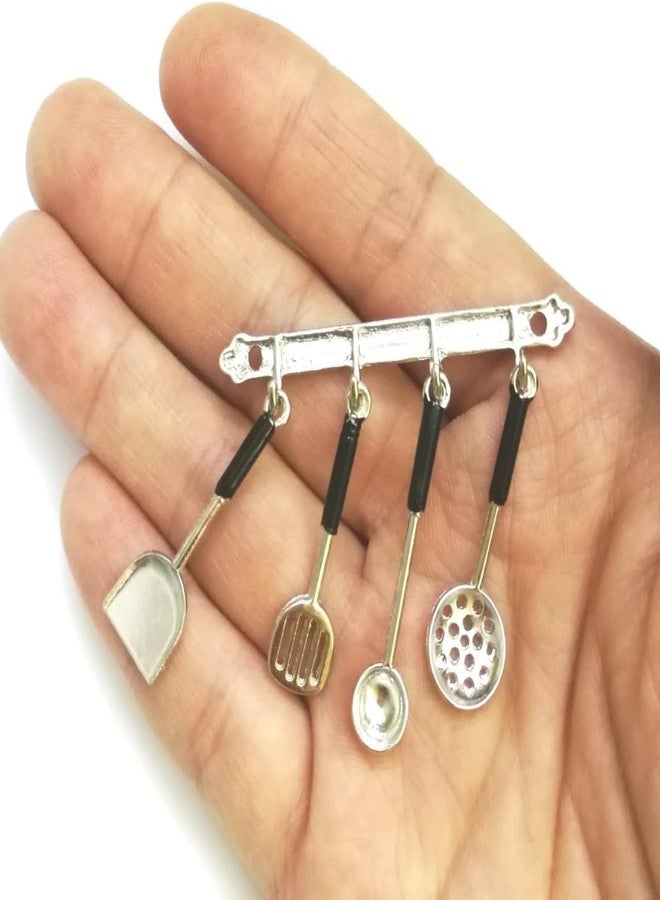 Zenarao 1:12 Scale Stainless Steel Mini Kitchen Tools for Dollhouses, Realistic Utensil Set for Fairy Gardens, DIY Craft Dioramas and Model Displays - Image 2